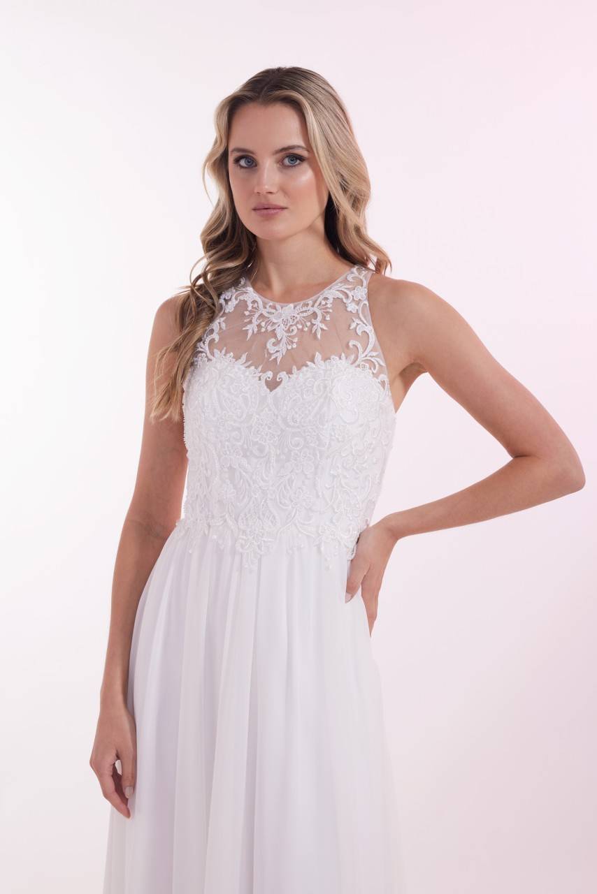 Laona SPRING BOUQUET DRESS Besticktes Maxikleidmit Rundhals