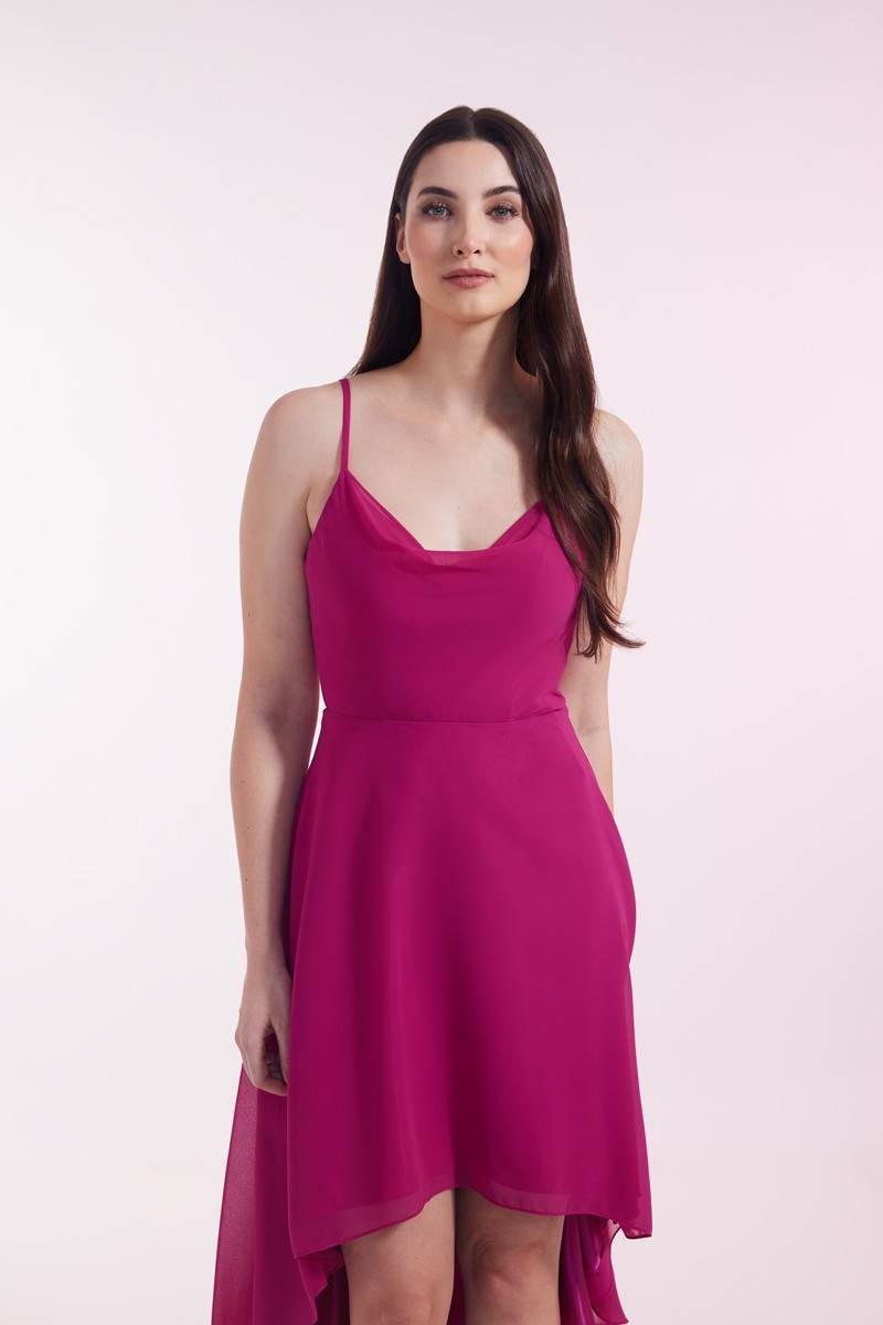 Laona SWEET BOW DRESS Vokuhila-Kleid Mit Schleife Aus Chiffon