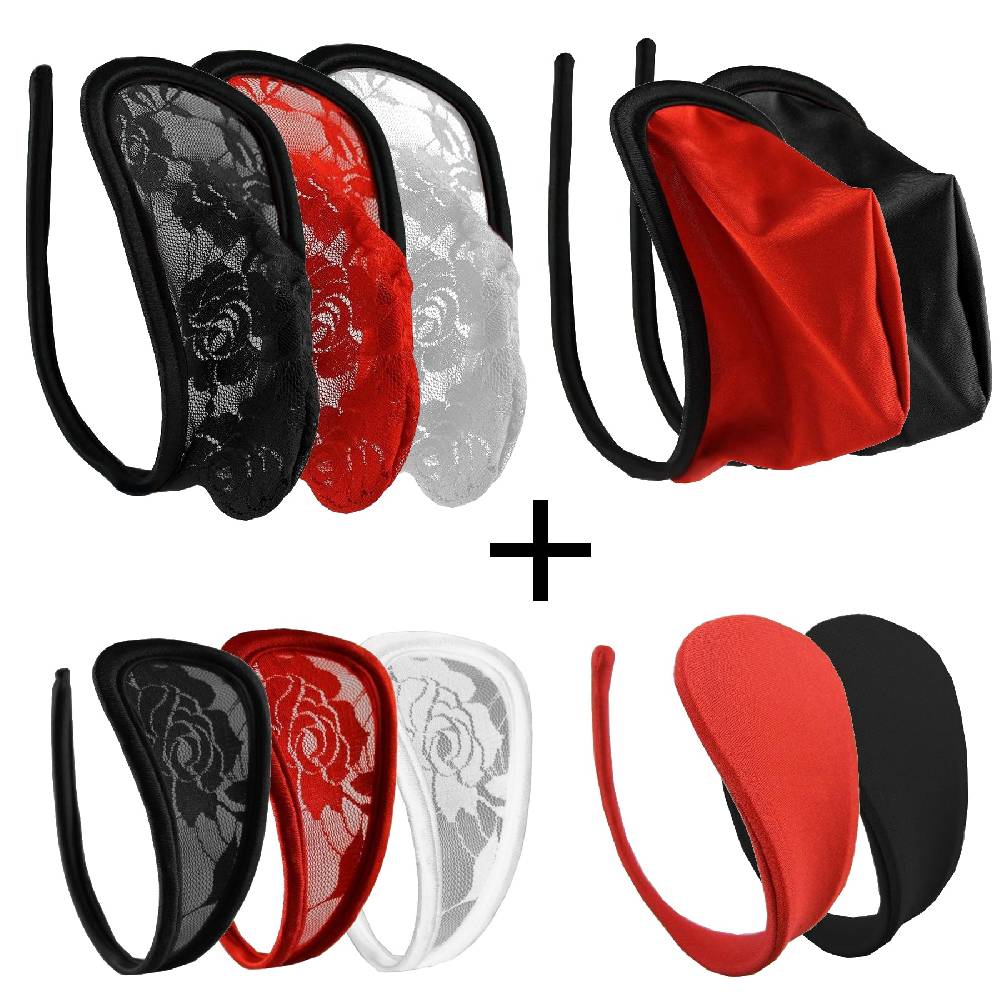 Lau Fashion 1 Paar C-String Set Mini Unterwäsche Tanga Slip Unterwäsche Dessous S/M/L