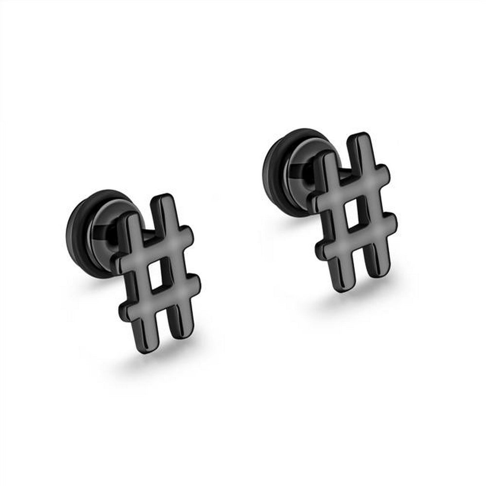 Lau Fashion 1 Paar Fashion Fake Plug Unisex # Schwarz Ohrringe Tragus Ohrstecker