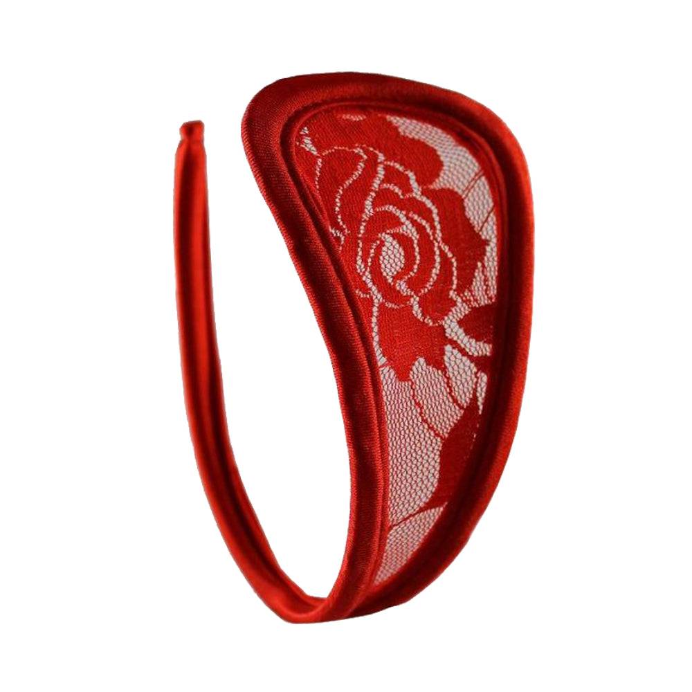 Lau Fashion 3er Set Spitze Damen C-String Slip Mini Bikini Schwarz Unterhose Dessous S/M/L