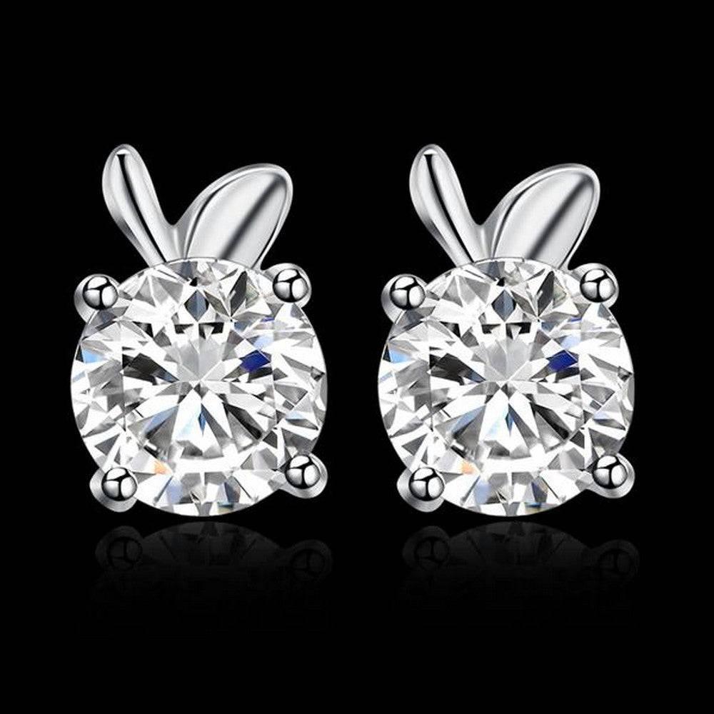 Lau Fashion 925 Sterling Silber Ohrstecker Apfel Appel Kinder Zirkonia Damen Ohrringe 5mm