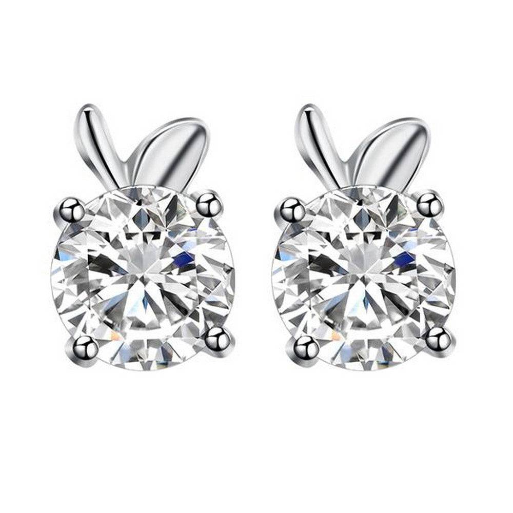 Lau Fashion 925 Sterling Silber Ohrstecker Apfel Appel Kinder Zirkonia Damen Ohrringe 5mm