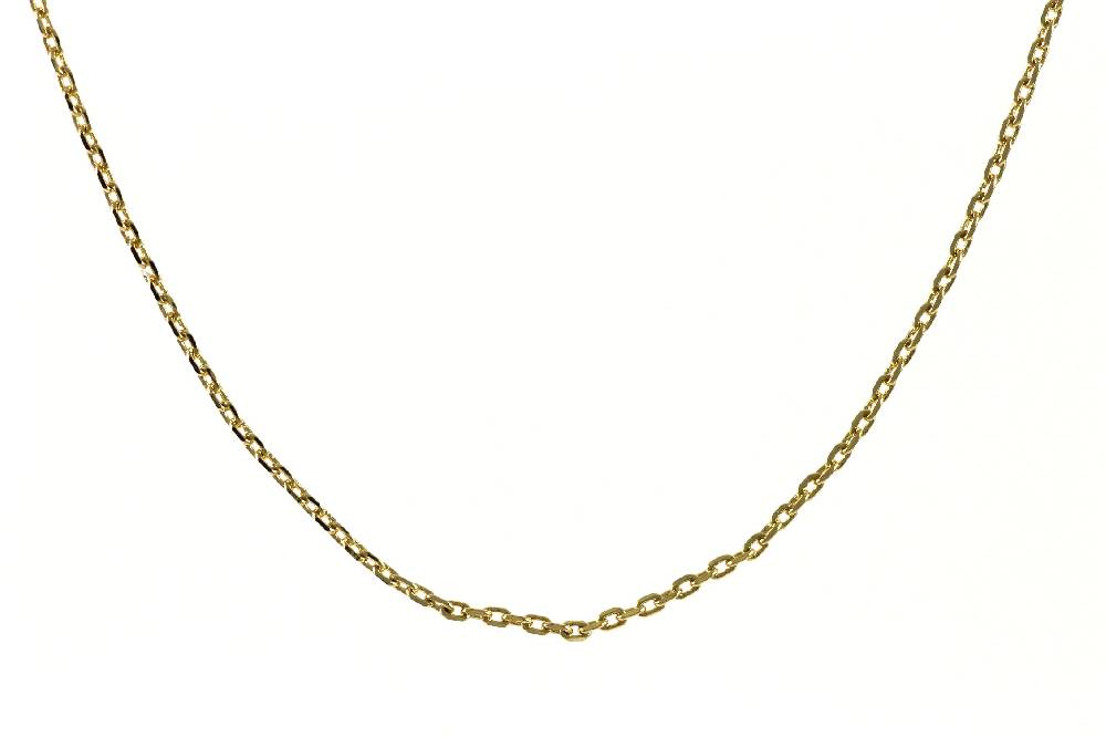 Lau Fashion Ankerkette Gold Halsketten Anhänger Schmuck Set Vergoldet Gelbgold Ø 2mm