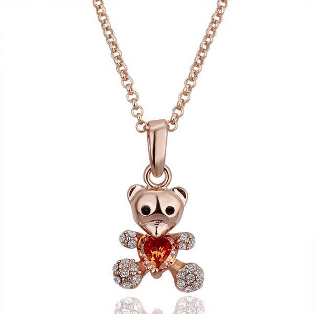 Lau Fashion Bärchen Zirkonia Hals Kette Schmuck Set Strass Smaragd vergoldet Ø 30mm