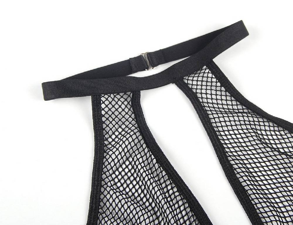 Lau Fashion Body Reißverschluss Teddy Unterwäsche Blumen Damen Dessous Reizwäsche S/M