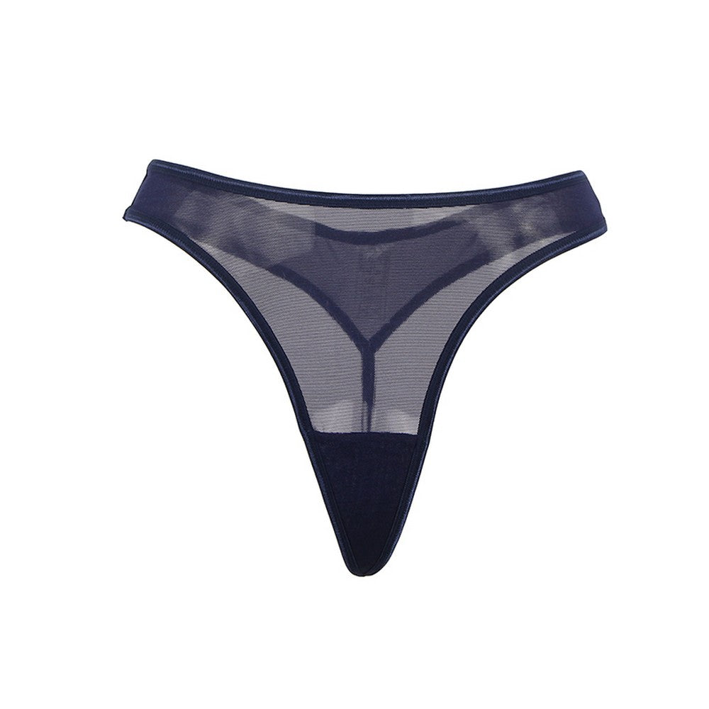 Lau Fashion Corsagen Strumpfhalter Strumpfgürtel Strapse Dessous Blau String Gogo S/XL