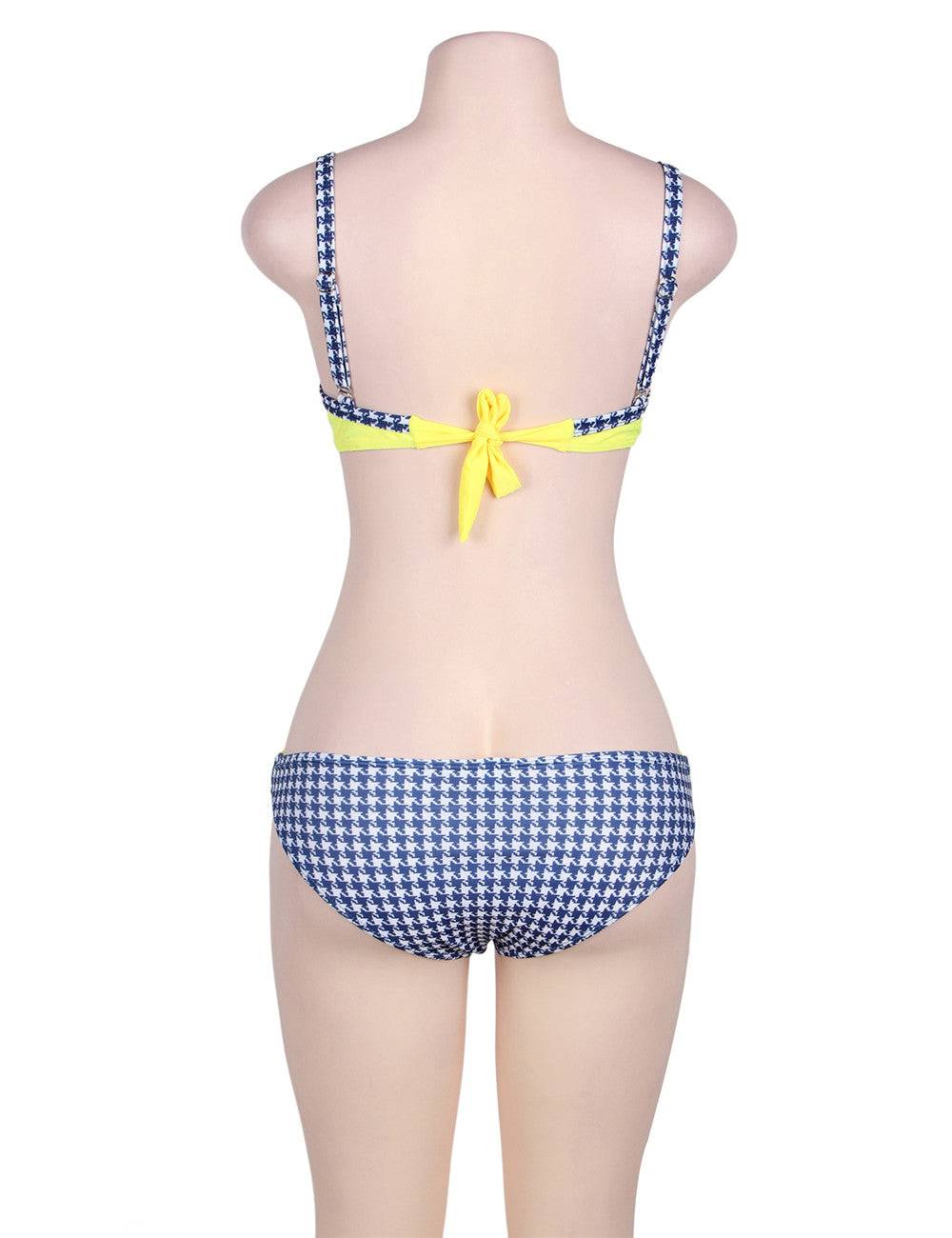 Lau Fashion Damen Fashion Bikini Set Mit Cups B/C Raffung Träger Strand Slip M/L