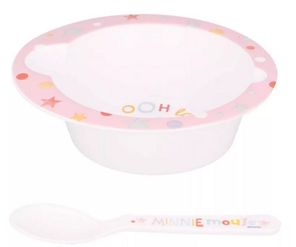 Lau Fashion Disney Tiefer Suppen Teller Set Mickey Baby Löffel Kindergarten Kids 2Tlg