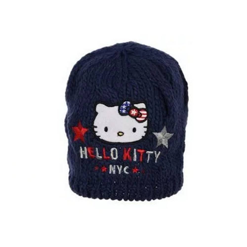 Lau Fashion Hello Kitty Warme Wintermütze Katze Kindermütze Mädchen Strickmütze 52-54cm