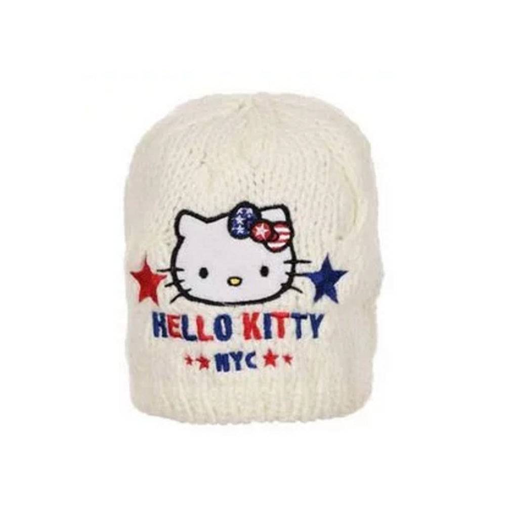 Lau Fashion Hello Kitty Warme Wintermütze Katze Kindermütze Mädchen Strickmütze 52-54cm