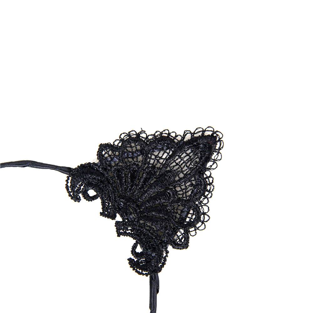Lau Fashion Katzen Haarreifen Diadem Katzenohren Spitze Schwarz Weiß Diva Tiara Haarschmuck Catwoman
