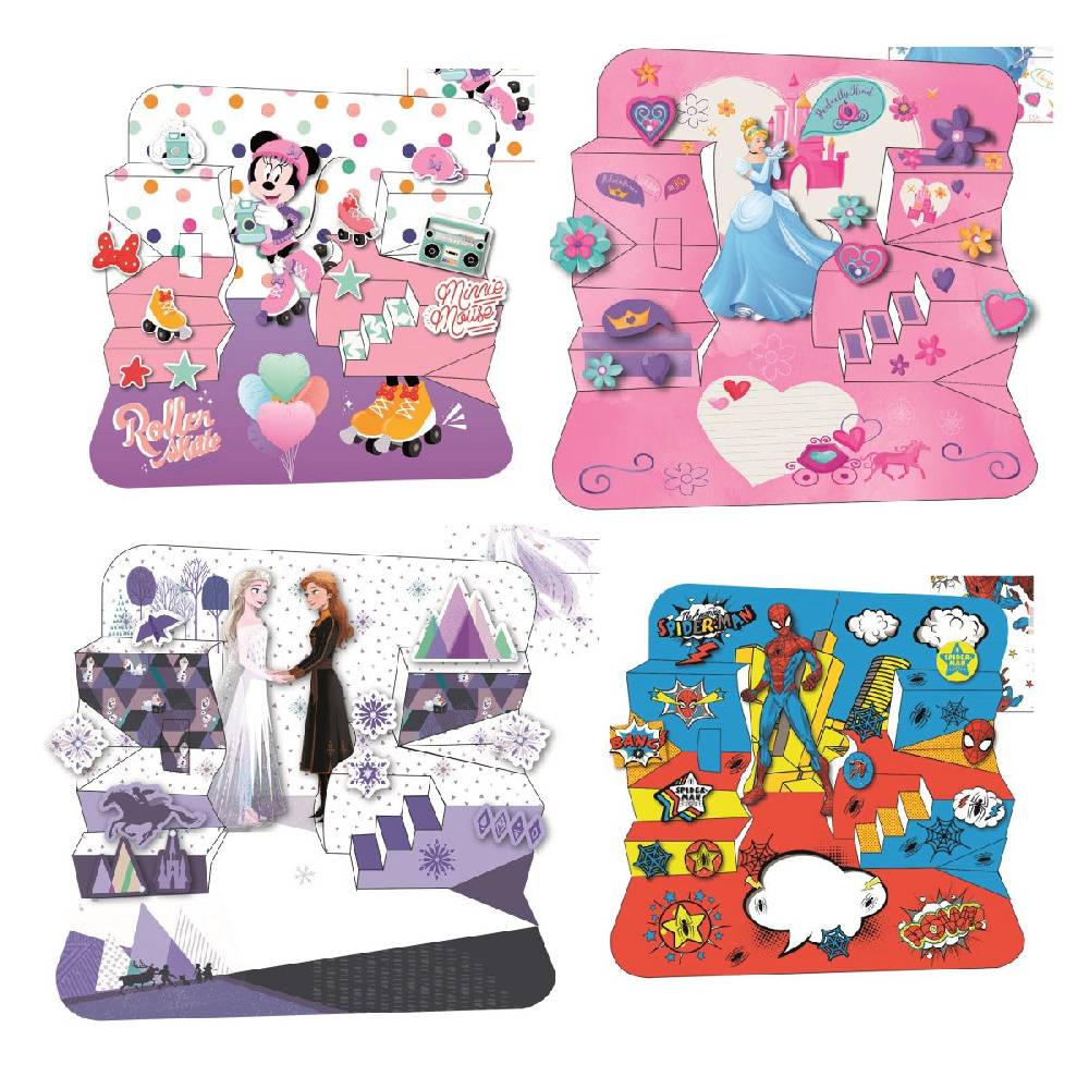 Lau Fashion Kinder 3D Grußkarte Geburtstag Einladung Karte Frozen Spiderman Minnie Maus