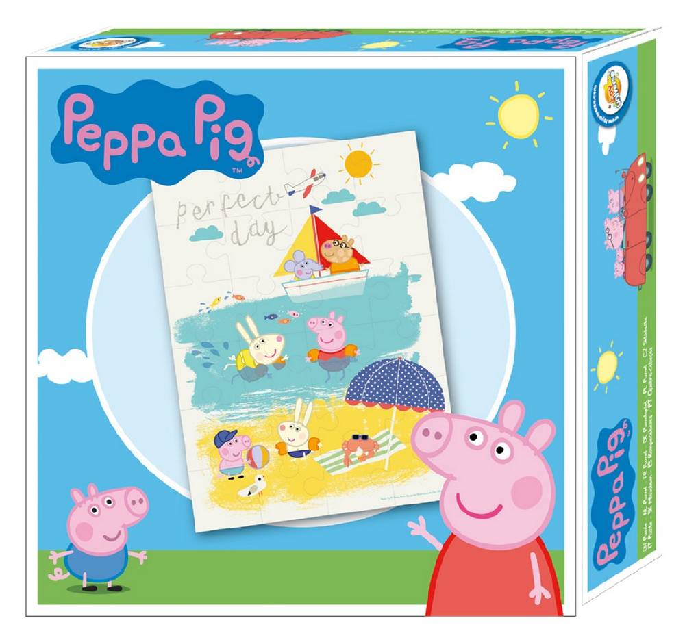 Lau Fashion Kinderpuzzle Peppa Wutz Pig Strand Party 24 Teile für Kinder ab 3 Jahre
