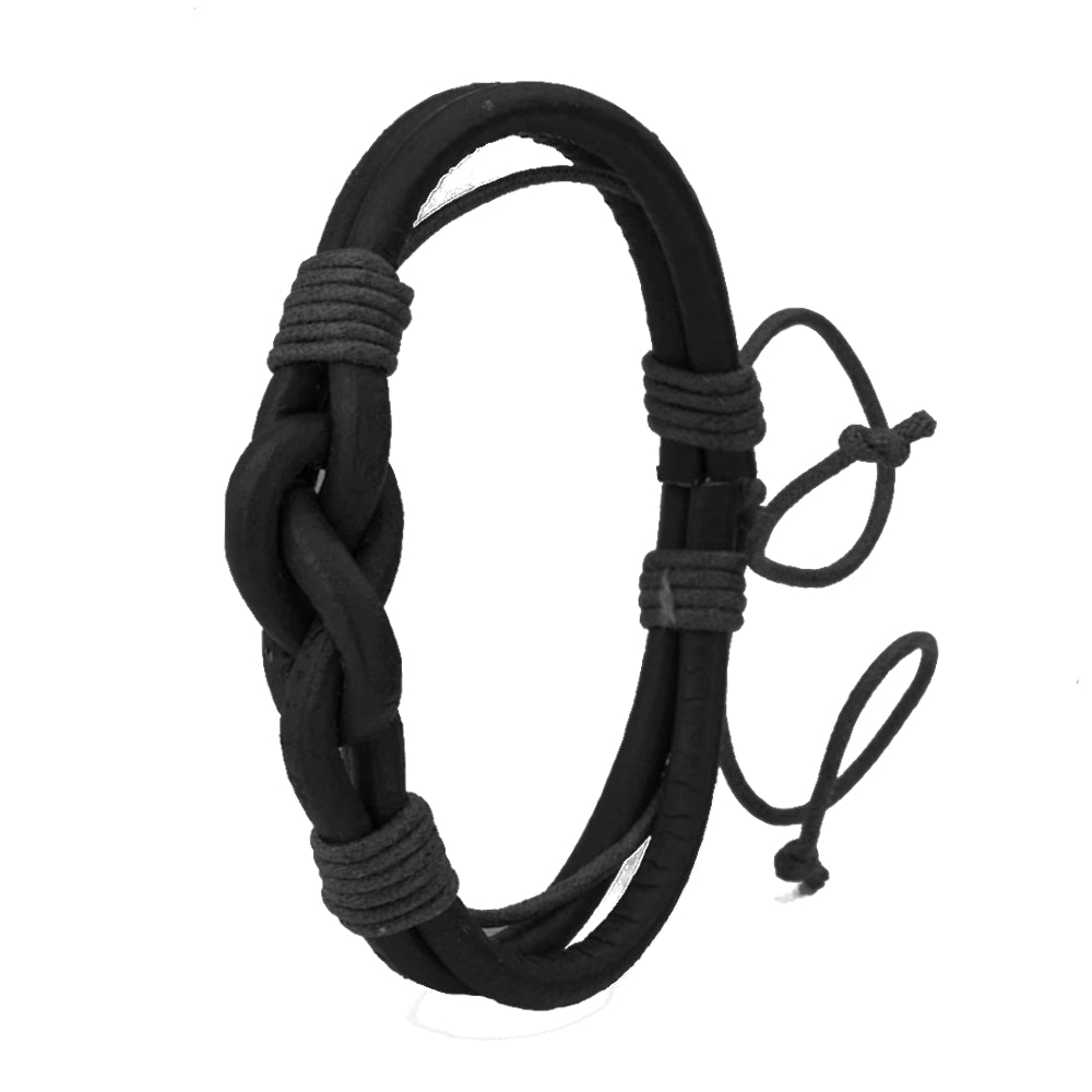 Lau Fashion Knoten Armband Echt Leder Geflochten Surfer Seemann Schmuck Unisex 20cm