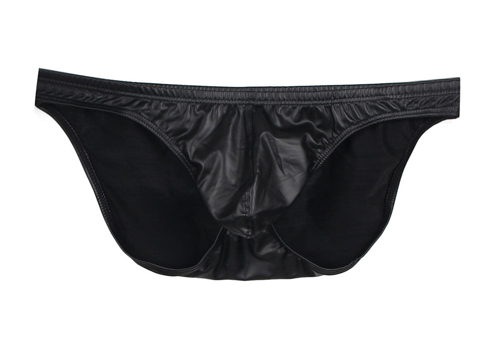 Lau Fashion Lack Leder Slip Herren Wetlook Boxershorts Männer Unterwäsche M/L/XL