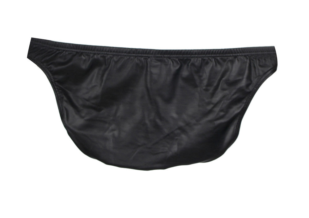 Lau Fashion Lack Leder Slip Herren Wetlook Boxershorts Männer Unterwäsche M/L/XL