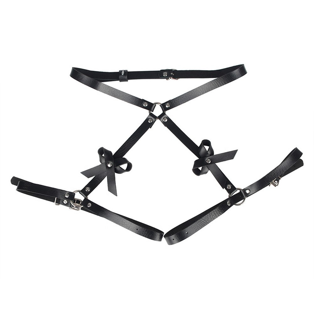 Lau Fashion Leder Harness Bondage SM Dessous BDSM Gothic Band Unterwäsche S/M/L