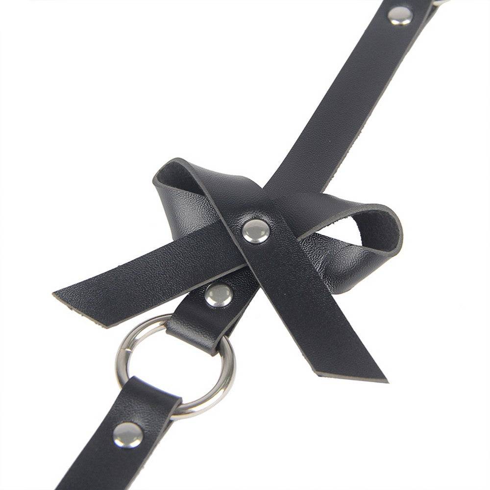 Lau Fashion Leder Strapshalter Harness Bondage SM BDSM Gothic Band Unterwäsche S/M/L