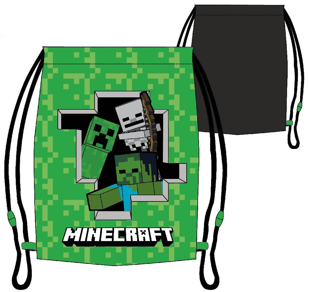 Lau Fashion Minecraft Gymtasche Turnbeutel Schuhbeutel Cool Schulter Tasche Schule 32x37cm