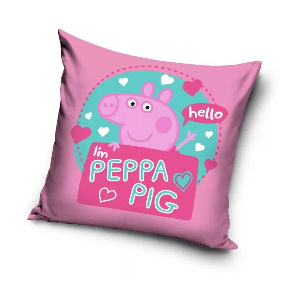 Lau Fashion Peppa Wutz Kopfkissenbezug Kissenbezug Kissenhülle Kinder Bett Sofa Logo 40x40cm
