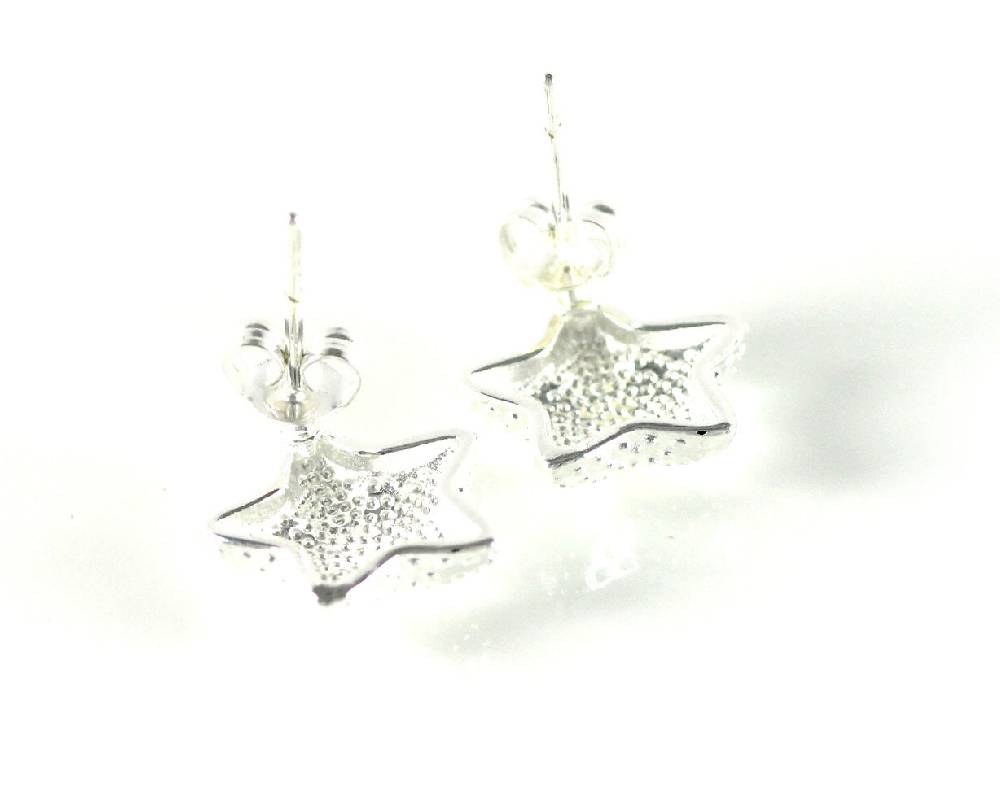 Lau Fashion Seestern Silber Damen Ohrstecker Kids Style Ohrringe Paar Deluxe Ø 13mm