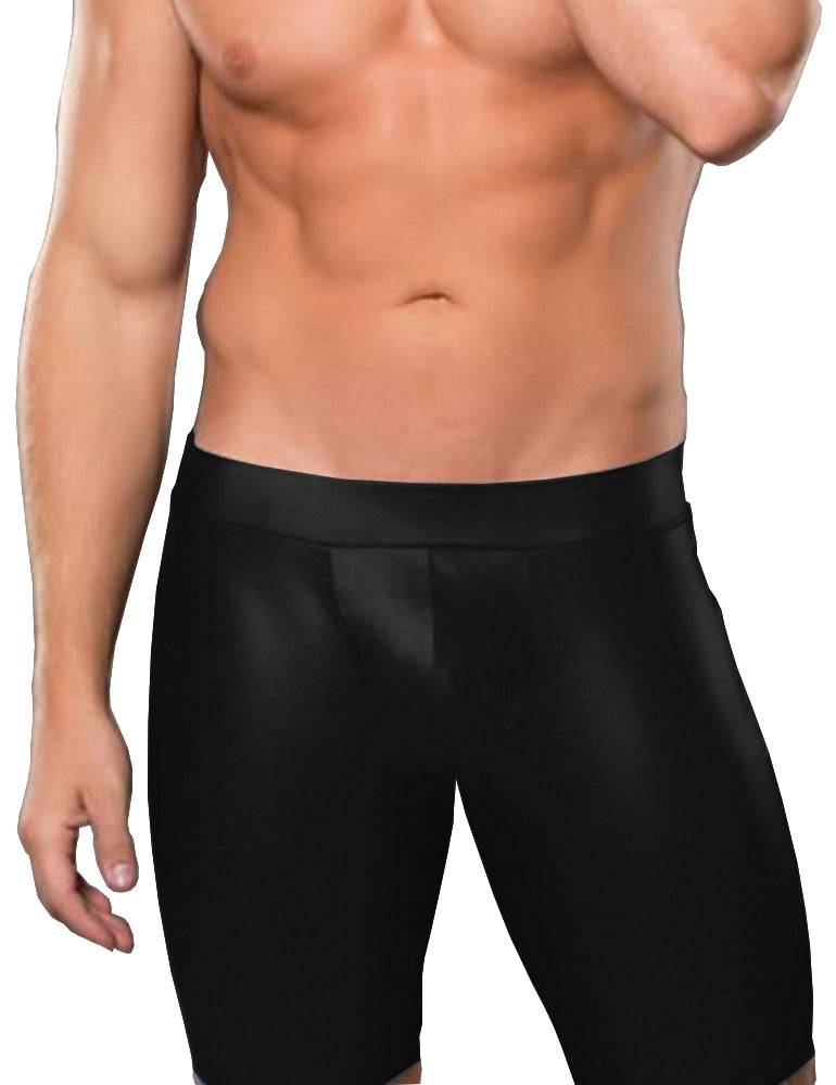 Lau Fashion Sexy Leder Shorts Herren Enge Kurze Hose Popo Offen Unterwäsche Dessous L/XL - MP064-1