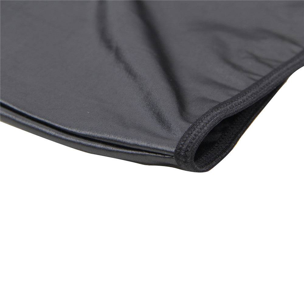 Lau Fashion Sexy Leder Shorts Herren Enge Kurze Hose Popo Offen Unterwäsche Dessous L/XL - MP064-1