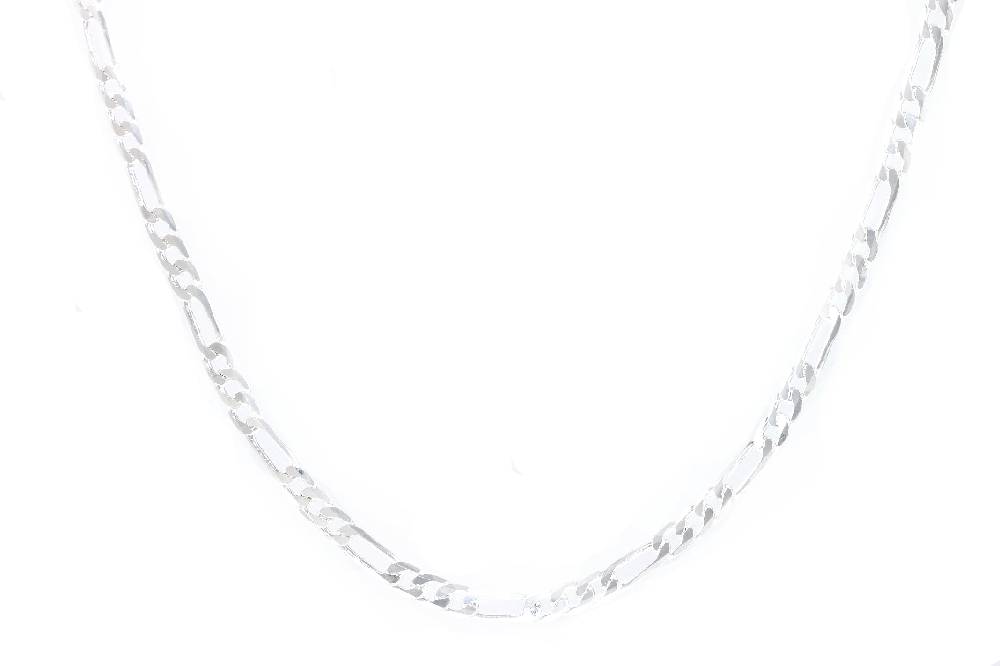 Lau Fashion SeXy Luxus Halskette Figaro Panzer Königskette 60cm Versilbert Ø 4mm