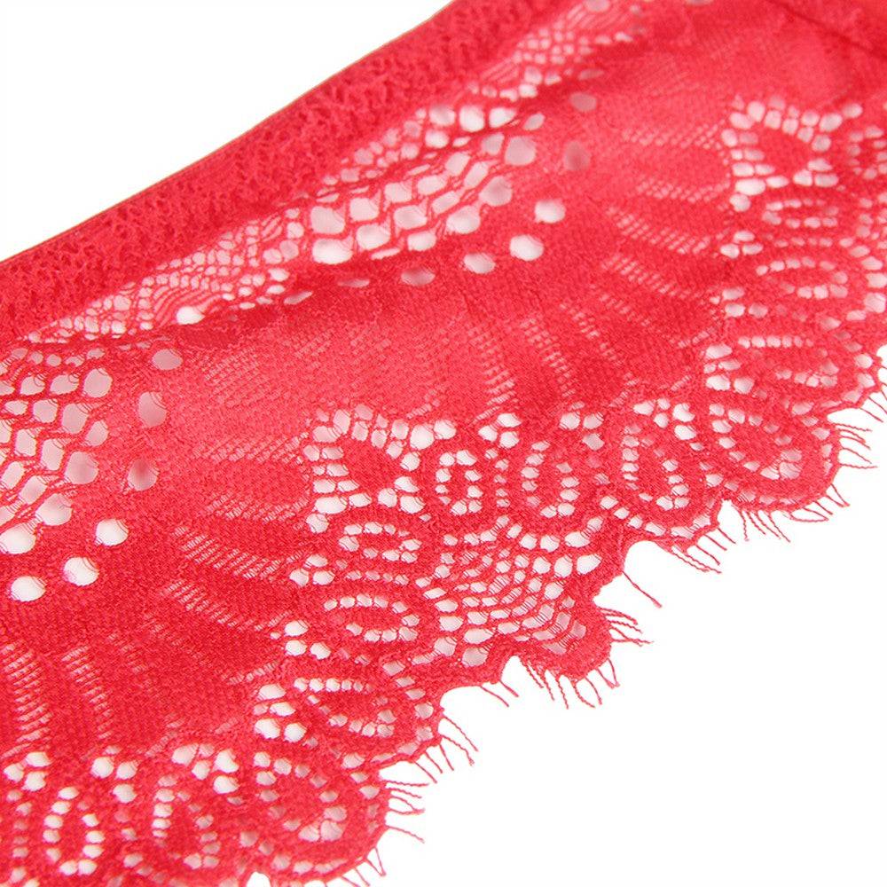 Lau Fashion Sexy Wetlook Strumpfgürtel Strumpfhalter Damen Strapse Dessous String Hohe Taille S/XL - P5198