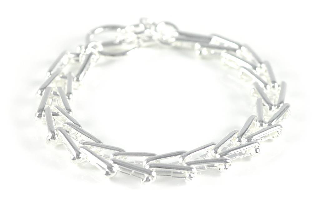 Lau Fashion Silber Damen Armband Geschenkidee Modeschmuck Glieder Panzer Kette Ø 10mm