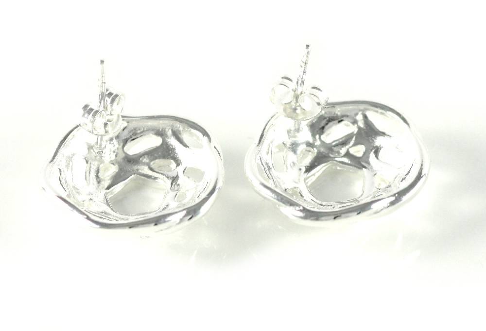 Lau Fashion Silber Damen Frauen Fashion Ohrstecker Geschenk Schmuck Ohrringe Ø 20mm