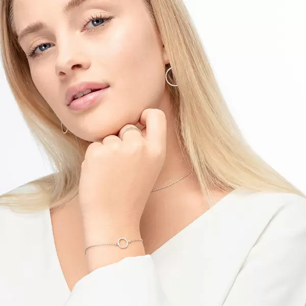 Leaf Jewelry Armband Circle Of Life, 925 Sterlingsilber