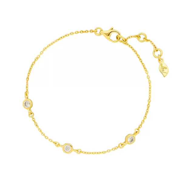 Leaf Jewelry Armband Pure, Triple, Silber Gelbgold vergoldet