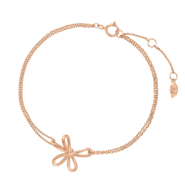 Leaf Jewelry Armkette Blossom, 18 K Rosegold vergoldet