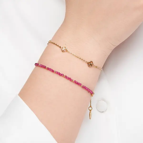 Leaf Jewelry Armkette Clover Charm, 925 Sterlingsilber