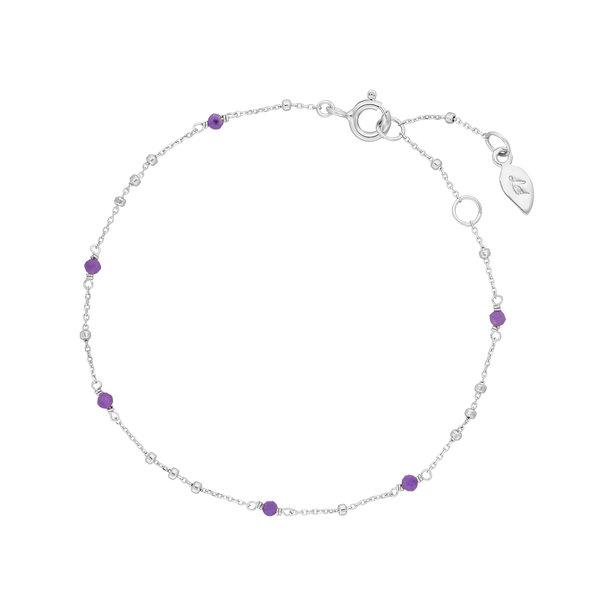 Leaf Jewelry Armkette Flying Gems, Amethyst, 925 Sterlingsilber