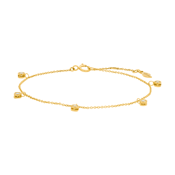 Leaf Jewelry Armkette "my First Diamond" Charms, 14 K Gelbgold