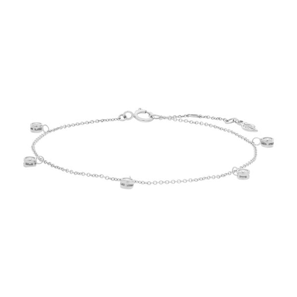 Leaf Jewelry Armkette "my First Diamond" Charms, 14 K Weißgold