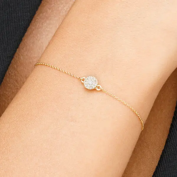 Leaf Jewelry Armkette Pavé II Mit Diamanten, 18 K Gelbgold