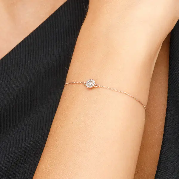 Leaf Jewelry Armkette Pavé II Mit Diamanten, 18 K Rosegold