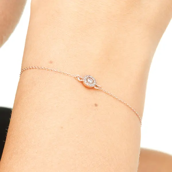 Leaf Jewelry Armkette Pavé II Mit Diamanten, 18 K Rosegold