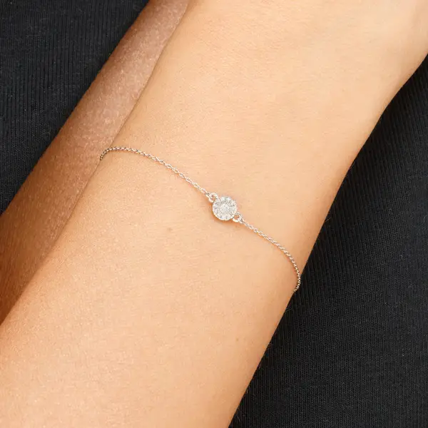 Leaf Jewelry Armkette Pavé II Mit Diamanten, 18 K Weißgold