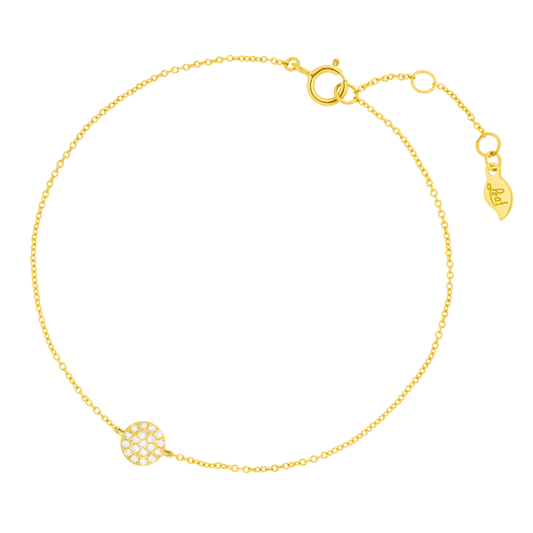 Leaf Jewelry Armkette Pavé mit Diamanten, 18 K Gelbgold