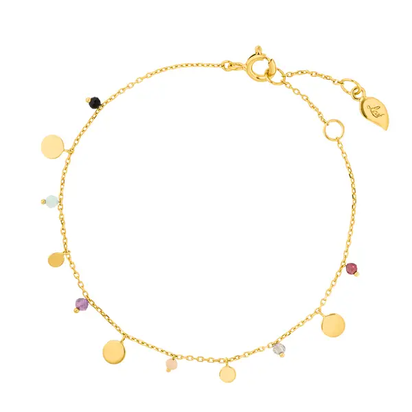 Leaf Jewelry Armkette Platelet Mix, 18 K Gelbgold vergoldet