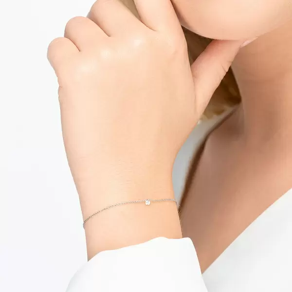 Leaf Jewelry Armkette Pure Diamanten, 18 K Weißgold