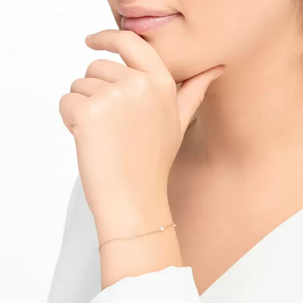 Leaf Jewelry Armkette Pure Triple Diamant, 18K Gelbgold