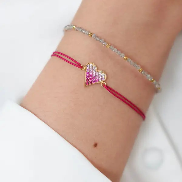 Leaf Jewelry Armkette Serenity, Amethyst, 18 K Rosegold Vergoldet