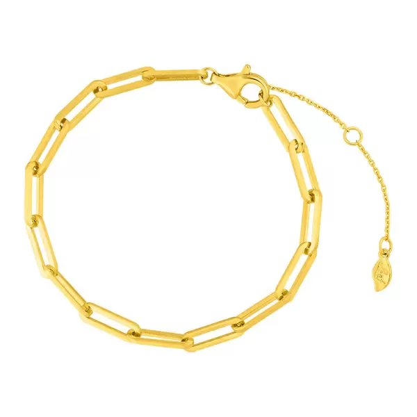 Leaf Jewelry Armkette Square, 18 K Gelbgold vergoldet