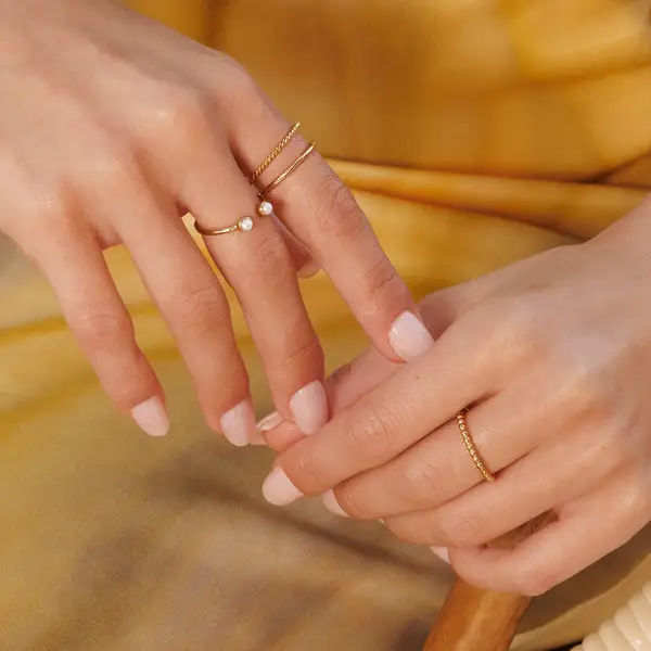 Leaf Jewelry Ball-Ring, Dick, 925 Sterlingsilber, Gr.52